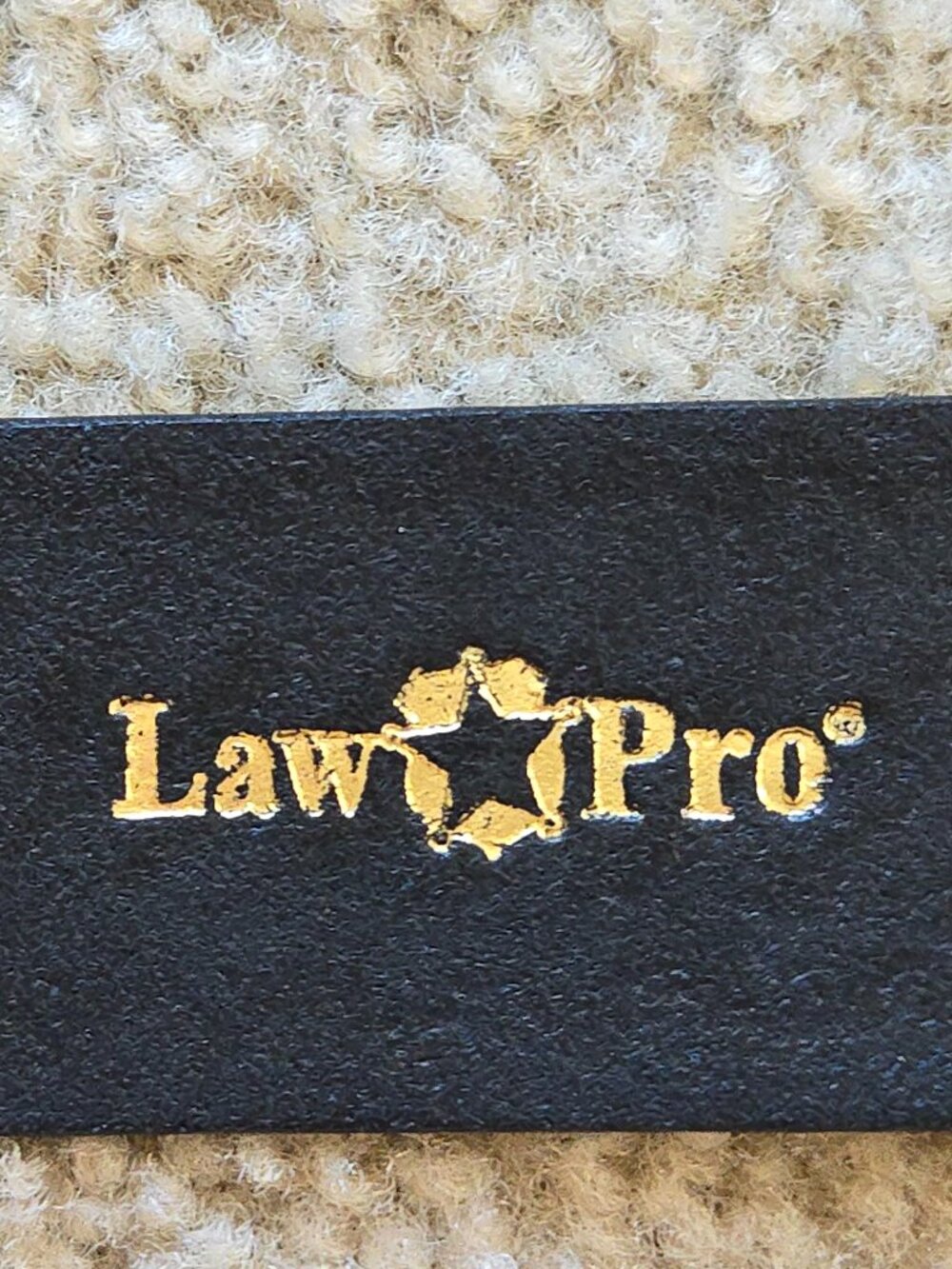 NWT LawPro Black Basketweave Leather Belt SIZE 30 - Picture 4 of 4
